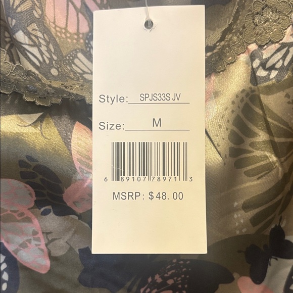 Joan Vass Butterfly Print Skirt Set - Pink and Green - Picture 4 of 5